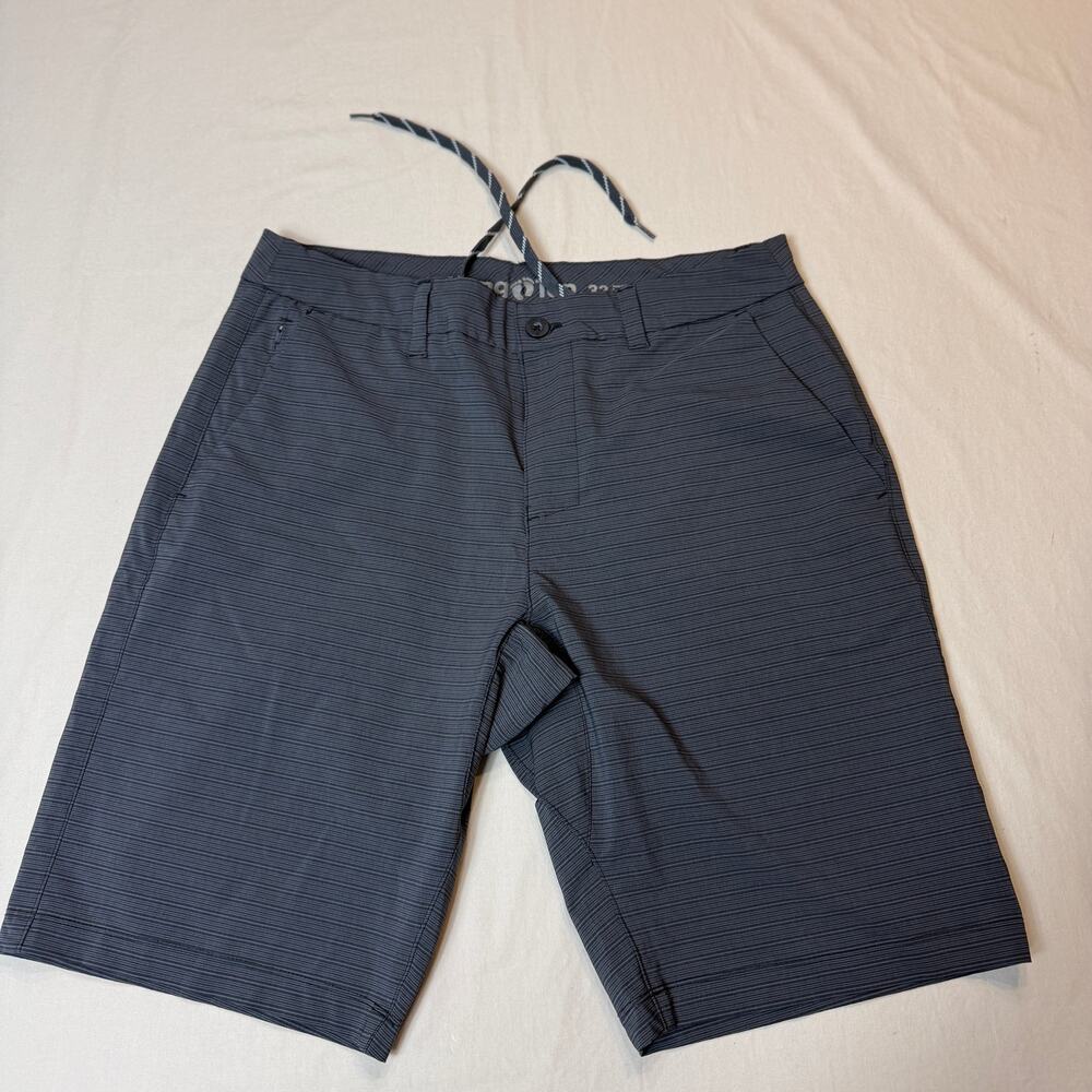 Mens Hang Ten Golf Shorts 32‎ Gray Striped Performance